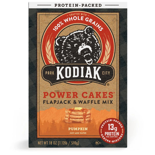 Protein-Packed Power Cakes Pumpkin Flapjack and Waffle Mix, 18 Oz Box