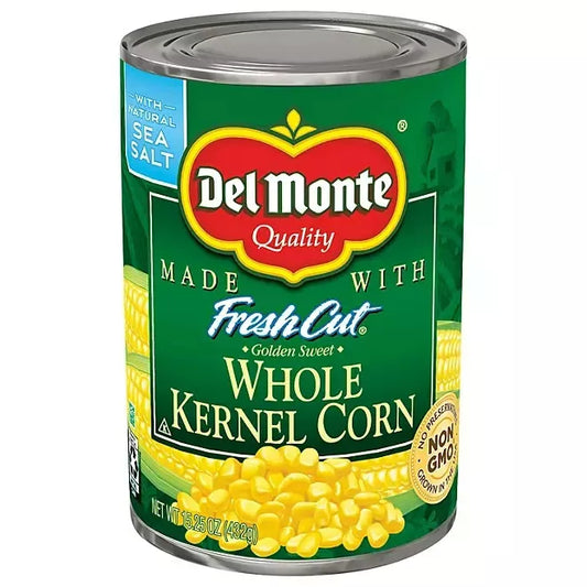 Del Monte Golden Sweet Whole Kernel Corn, 15.25oz., 8pk.