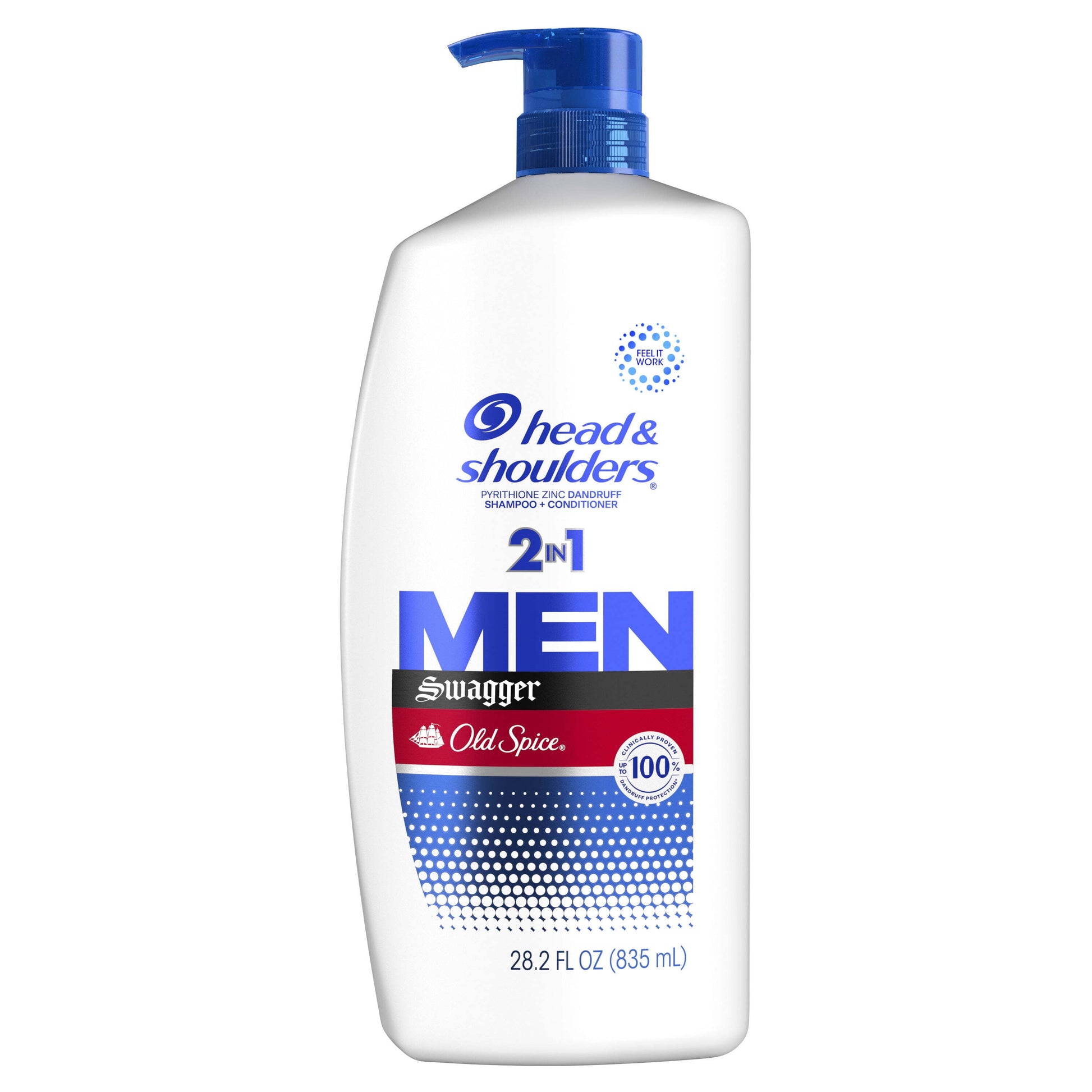 Men'S 2 in 1 Dandruff Shampoo and Conditioner, Old Spice Swagger, 28.2 Fl Oz