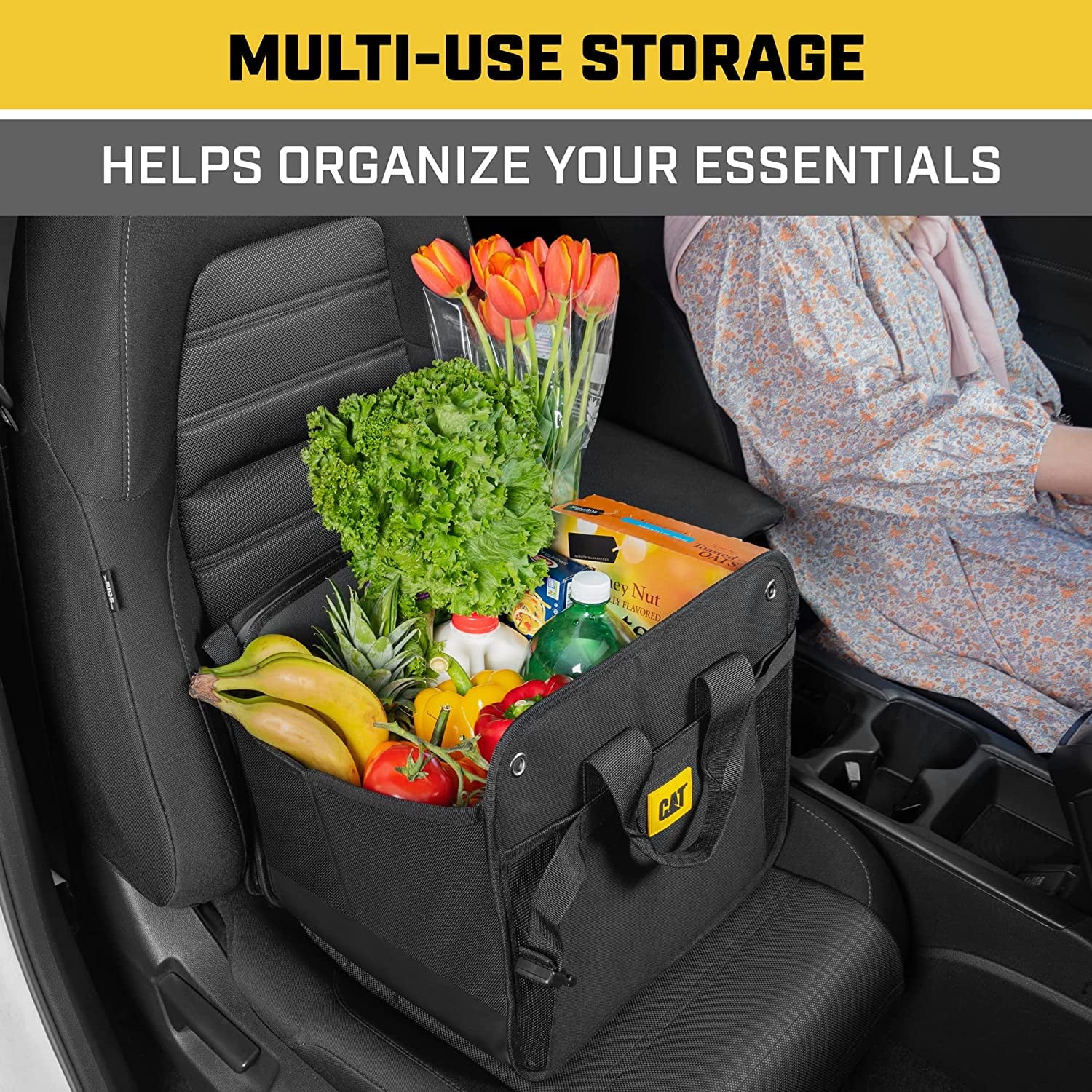 Flextrunk Car Trunk Organizer and Storage - Collapsible Dual-Compartment 14.5"X23"X13"In