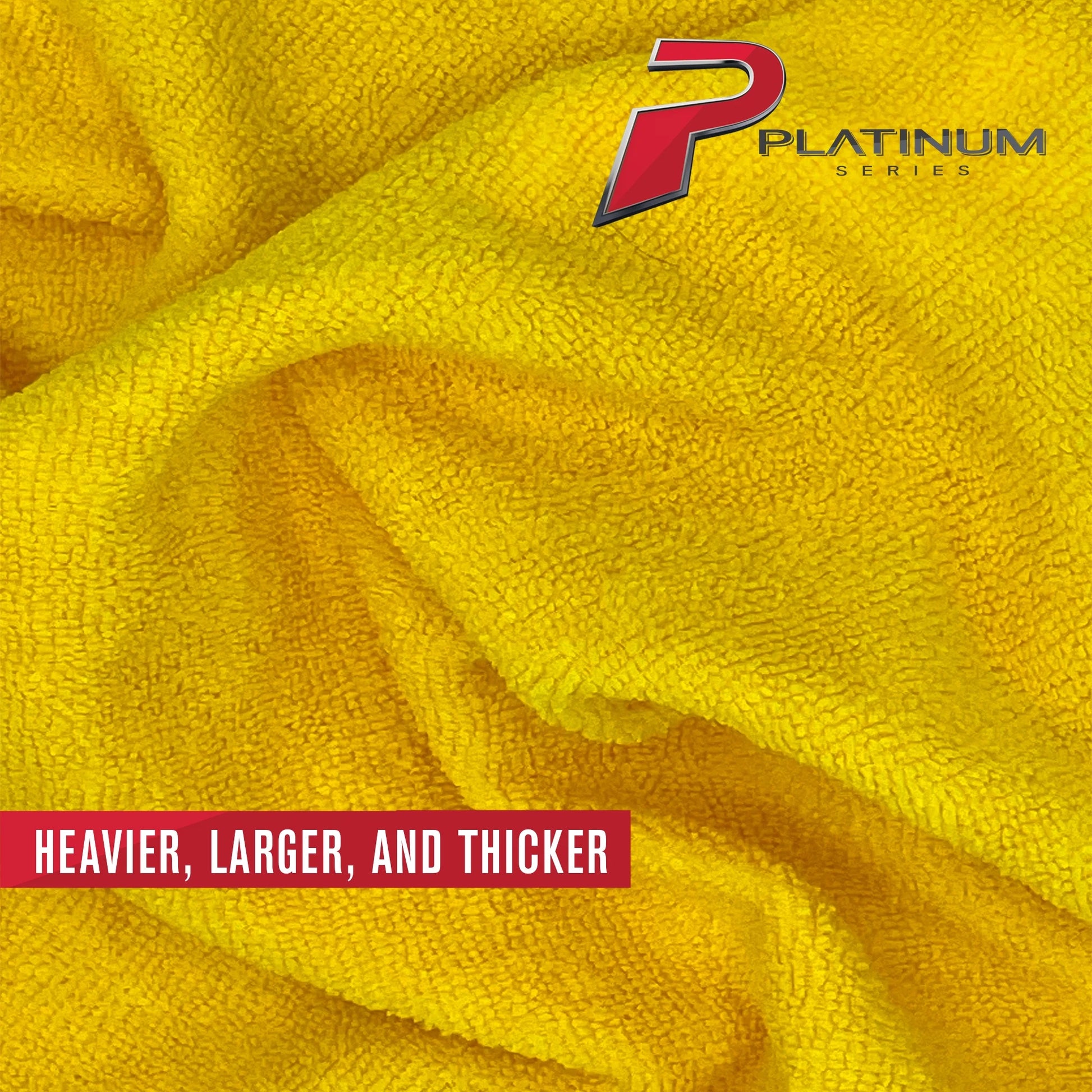 Heavy Duty Multi-Purpose Microfiber Detailing Towel, 40 Pack, Yellow