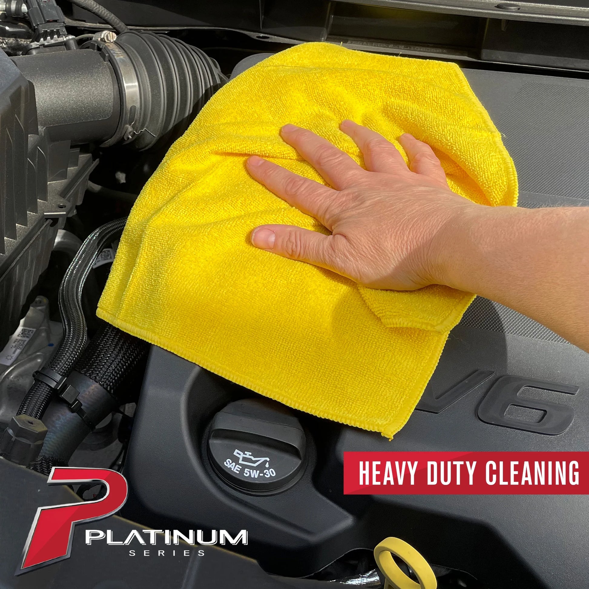 Heavy Duty Multi-Purpose Microfiber Detailing Towel, 40 Pack, Yellow