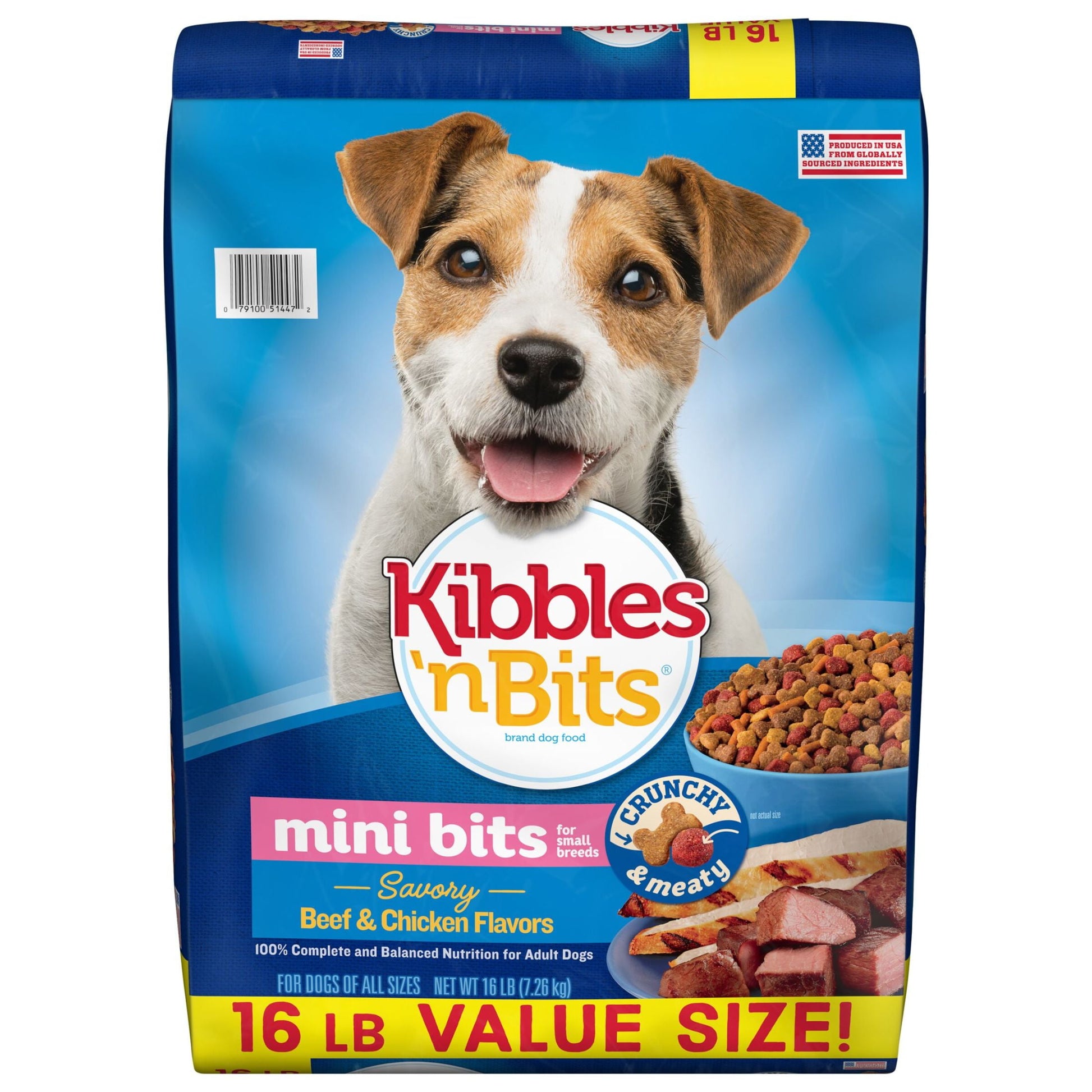 Mini Bits Small Breed Savory Beef & Chicken Flavors Dry Dog Food, 16 Lb. Bag