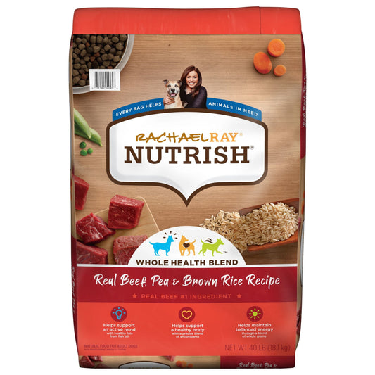 Rachael Ray  Real Beef, Pea & Brown Rice Recipe Dry Dog Food, 40 Lb. Bag