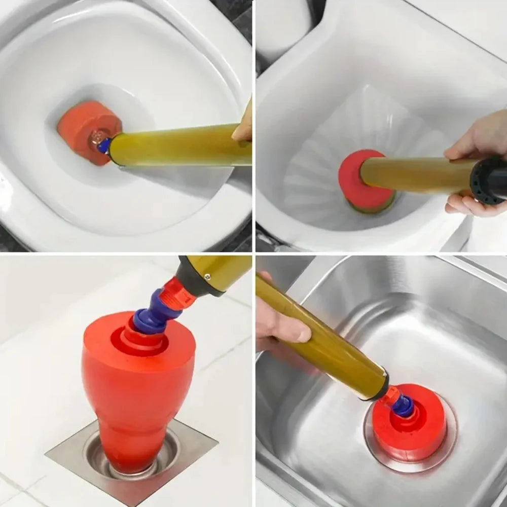 High Pressure Toilet Unclogger Heavy Duty Drain Clog Remover for Clogged Sink