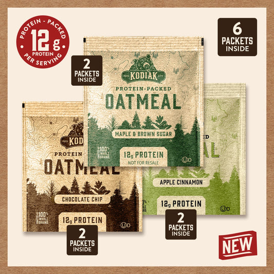 Protein-Packed Instant Oatmeal Packets, Variety Pack, 1.76 Oz, 6 Count