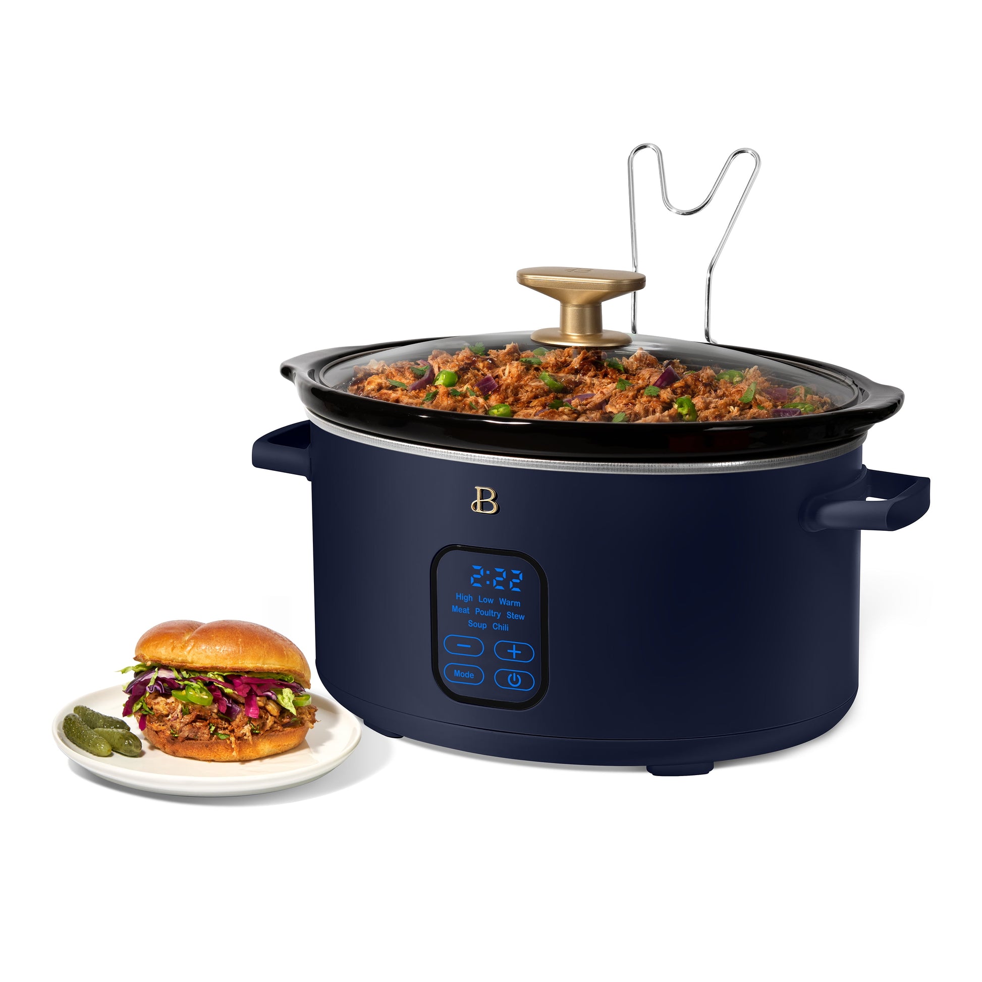 6 Qt Programmable Slow Cooker, Starry Night by Drew Barrymore, Blue