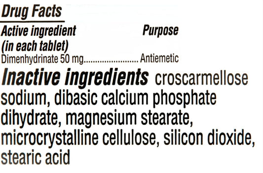 Equate - Motion Sickness 50 mg, 100 Tablets (2 Pack)