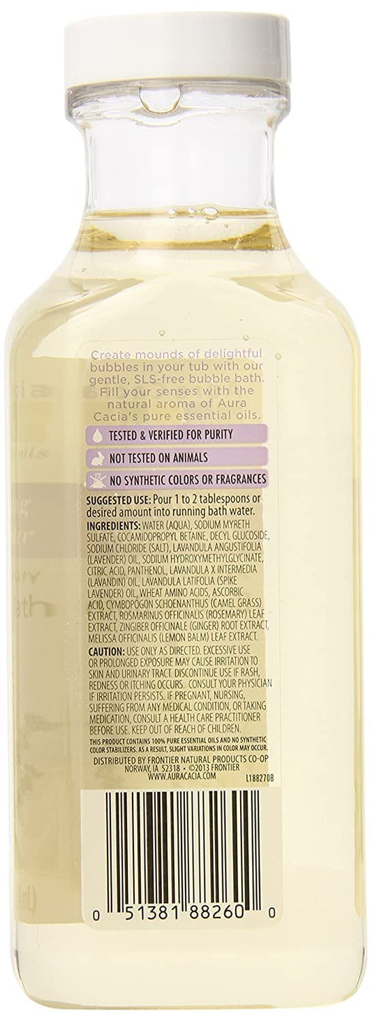 Aura Cacia Aromatherapy Bubble Bath, Relaxing Lavender 13 oz (Pack of 5)